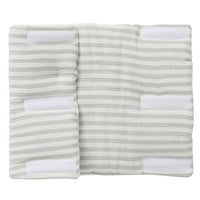 Tour de lit modulable- Soft stripes vert de gris