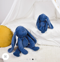Peluche Lapin – Bleu– Méloé-37 cm