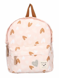 Sac à dos enfant Loving Days Coeurs rose/caramel